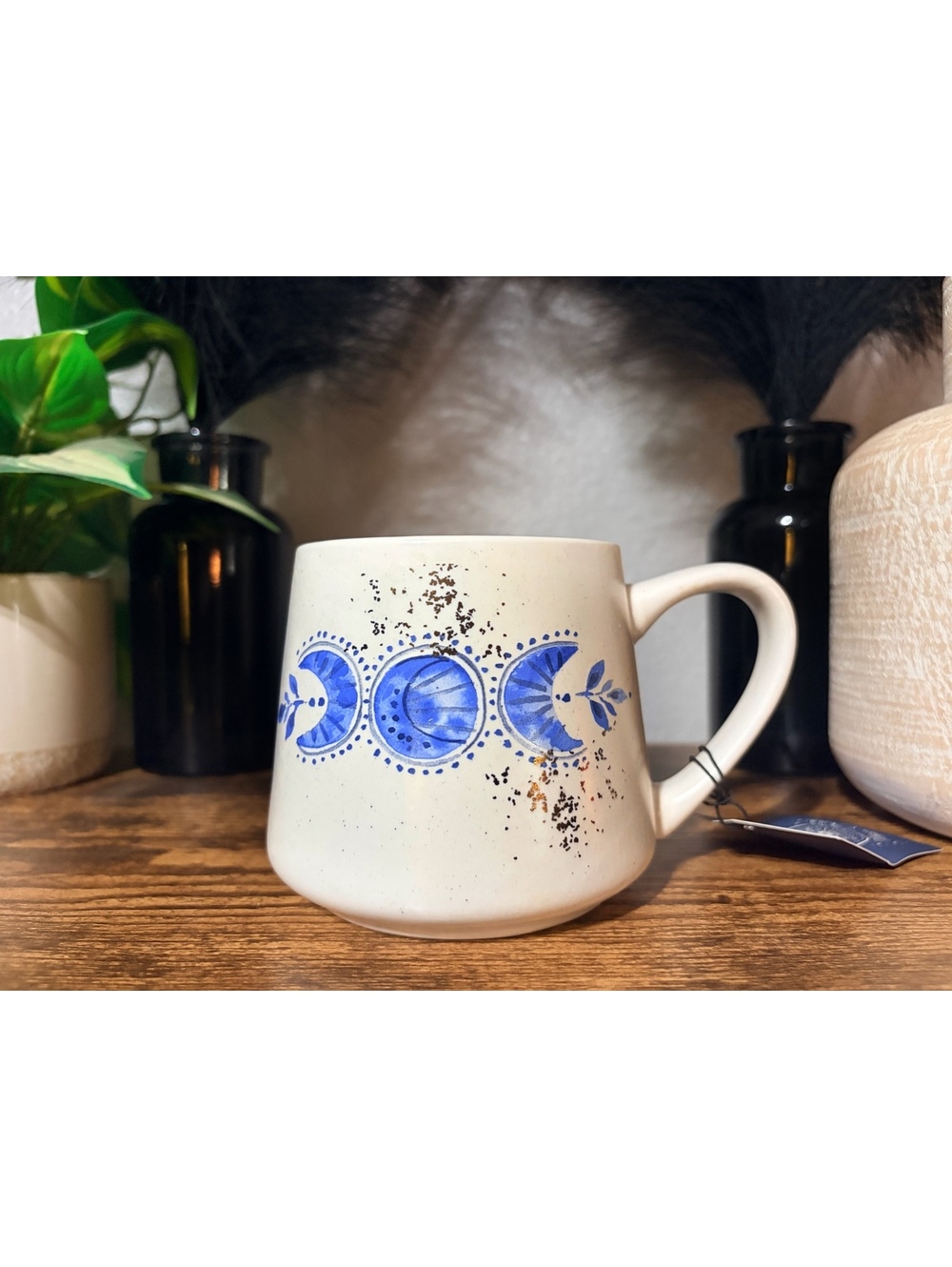 Stay Wild Moon Child Ceramic Mug with Blue Moon Phase Design